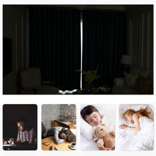 Sennepsgul termisk og lystett gardin