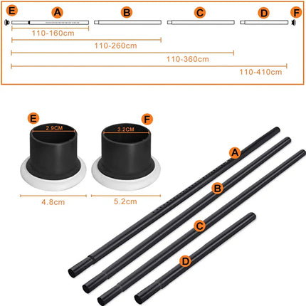 Moderne uttrekkbar gardinstang