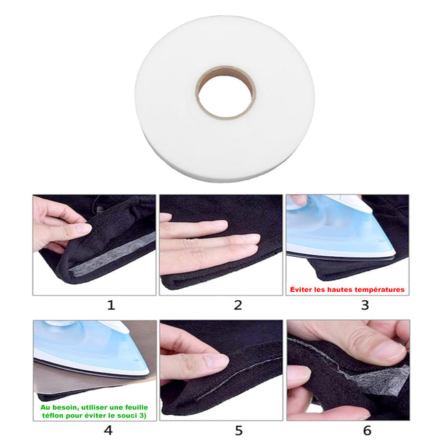 Fållbånd for gardiner uten å sy