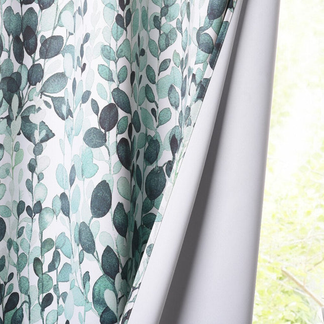 Utendørsgardin med akvarell bladmotiv