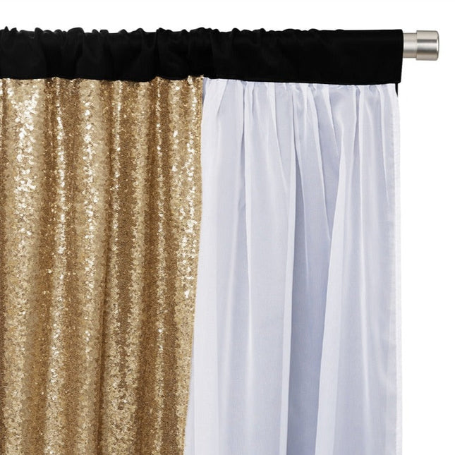 Lystett gardin Endali med sølvpaljetter