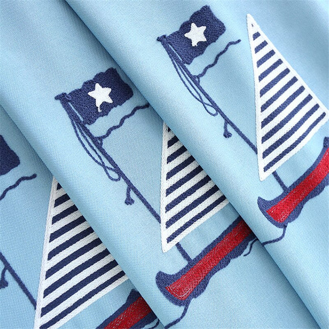 Mørkleggingsgardin til barnerom med maritimt tema