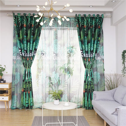 Mørkleggingsgardin med frodig jungelmotiv