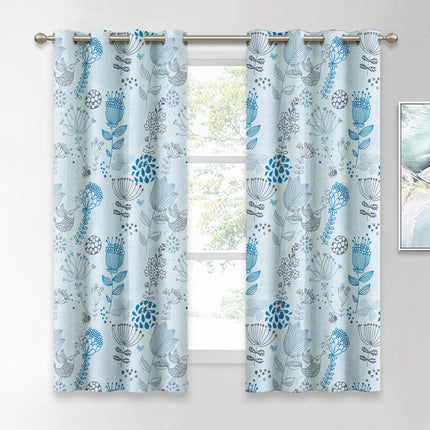 Gardin med rødt blomstermønster stue