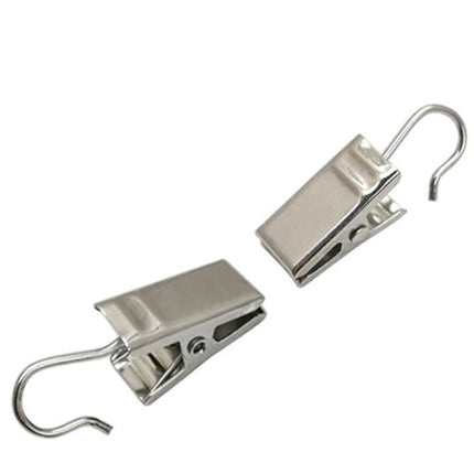 Hvite gardinklyper med krok