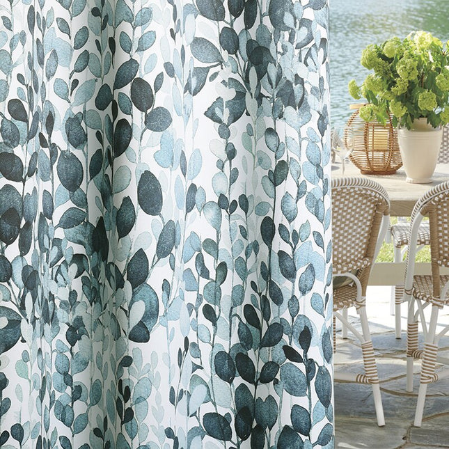 Utendørsgardin med akvarell bladmotiv