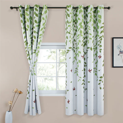 Gardin med mønster av grønne blader