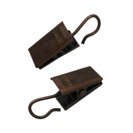 Hvite gardinklyper med krok