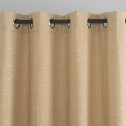 Gardin med grov vevd struktur