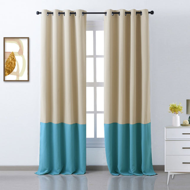 Tofarget mørkleggingsgardin i moderne design