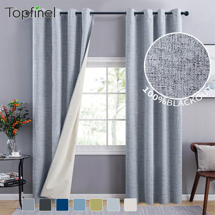 Hvit melert lystett gardin med maljer