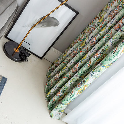 Gardin Marsa med tropisk bladmønster