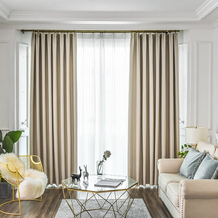 Beige termisk lystett gardin soverom