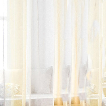 Tynn gardin med fargeblokk design