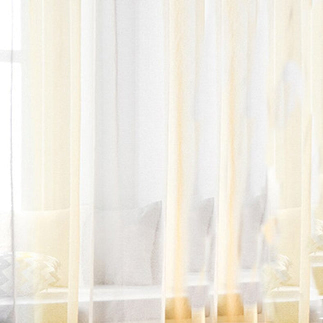 Tynn gardin med fargeblokk design