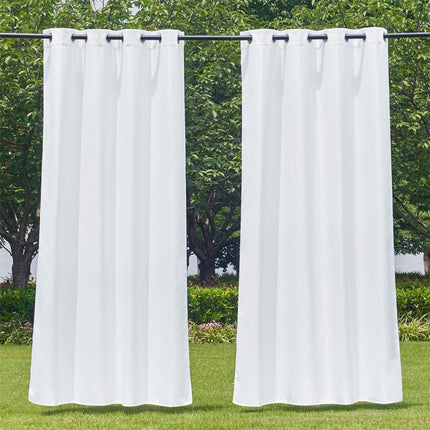 Vannavstøtende utendørs gardin med maljer