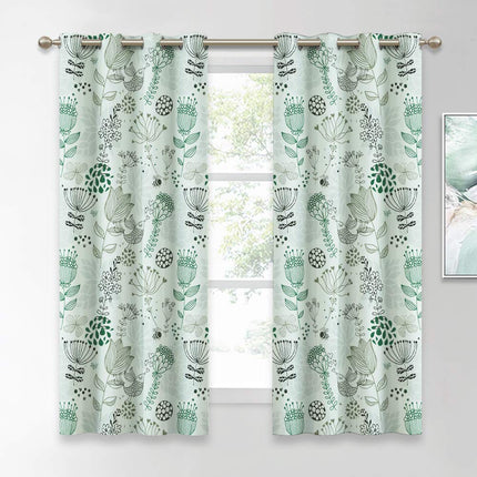 Gardin med rødt blomstermønster stue