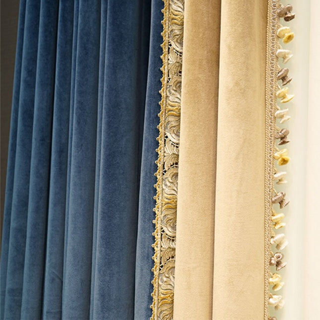 Luksuriøs lystett gardin i fløyel