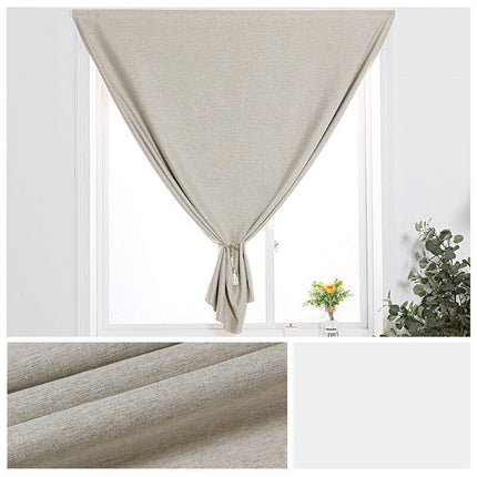 Gardin med borrelås i linlook