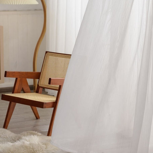 Teksturert tynn gardin for stue