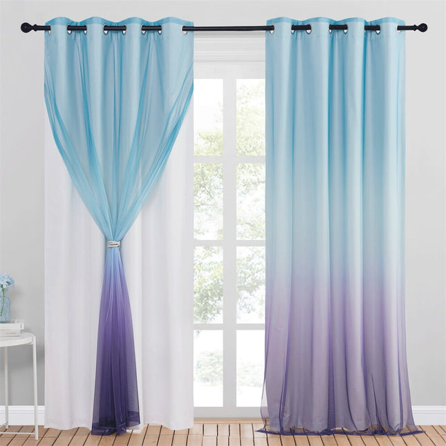 Lystett gardin med gradert farge