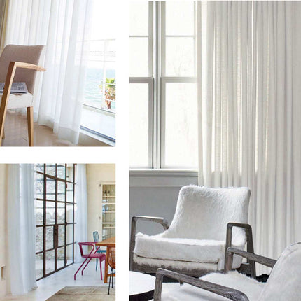 Ensfarget og lett voilegardin