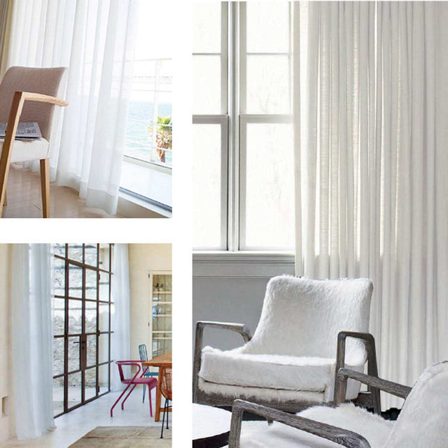 Ensfarget og lett voilegardin