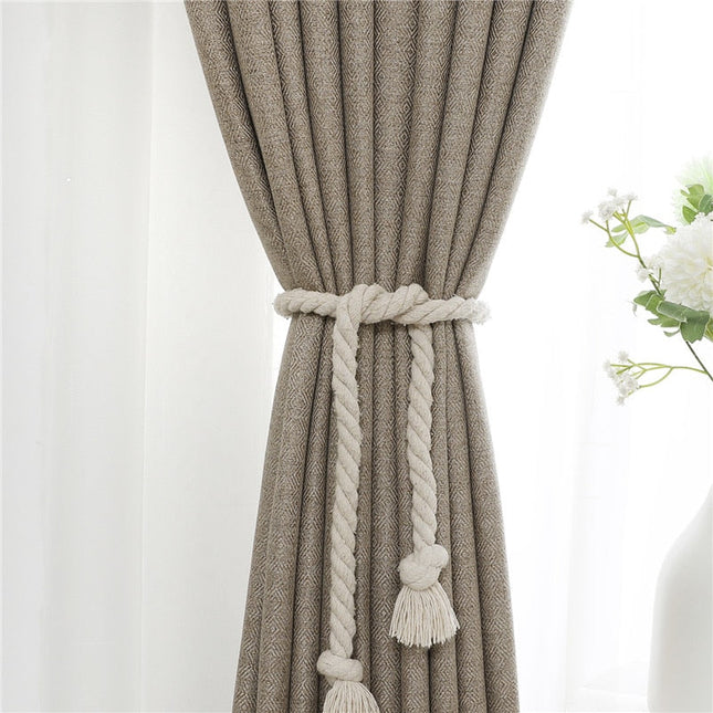 Elegant mørk beige gardin til stue