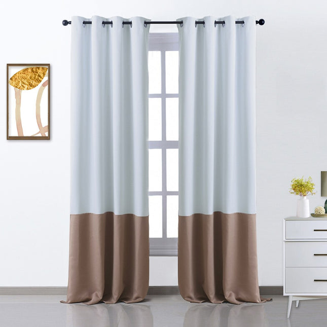 Tofarget mørkleggingsgardin i moderne design