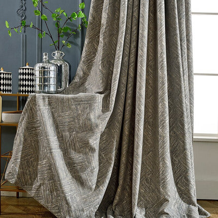 Lystett gardin med vevd tekstur