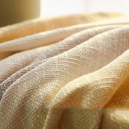 Stripet gardin i jordfarger for stue