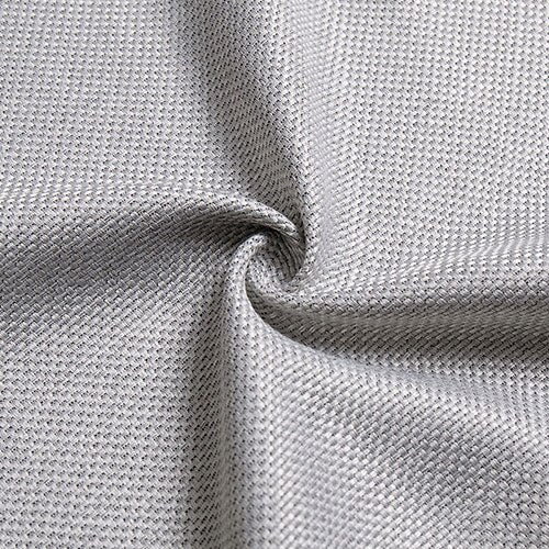 Grå gardin med strukturert vev