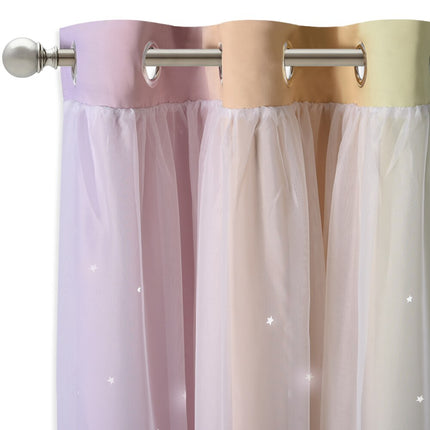 Fargerik florlett gardin for uteplass