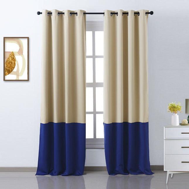 Tofarget mørkleggingsgardin i moderne design