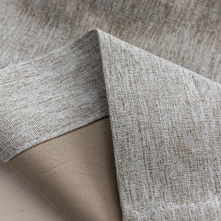 Beige lystett gardin med struktur