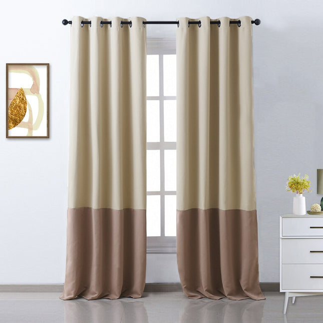 Tofarget mørkleggingsgardin i moderne design