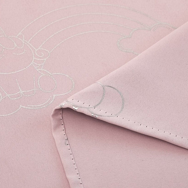 Rosa barneromsgardin Loima med enhjørninger