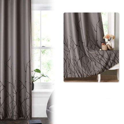 Moderne gardin med grenmønster