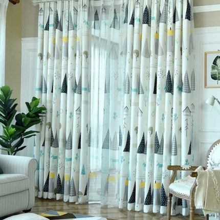 Tynn gardin i linlook for barnerom