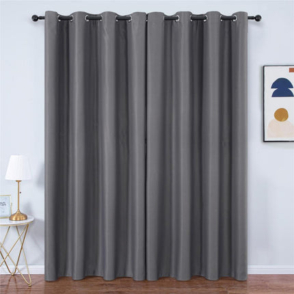 Antrasittgrå mørkleggingsgardin Salto i sateng