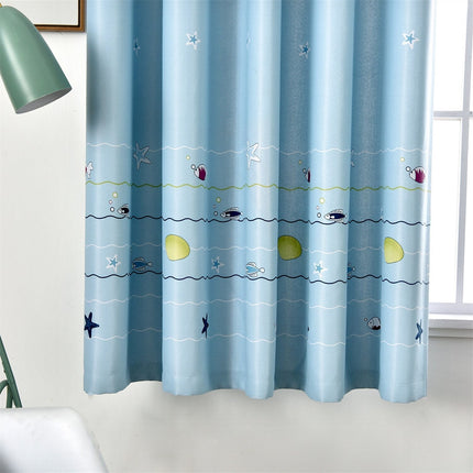 Gardin til barnerom med fiskemotiv