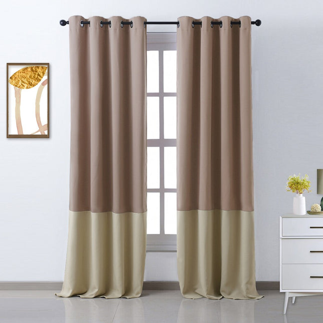 Tofarget mørkleggingsgardin i moderne design