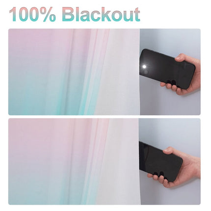 Lystett gardin med gradert farge