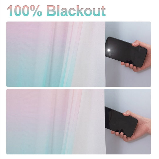 Lystett gardin med gradert farge