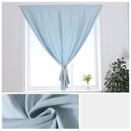 Blå lystett gardin med borrelås