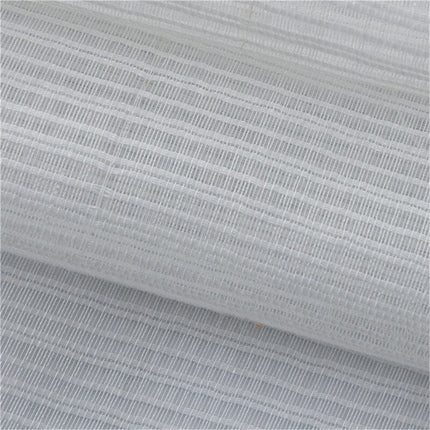 Hvit florlett gardin med maljer