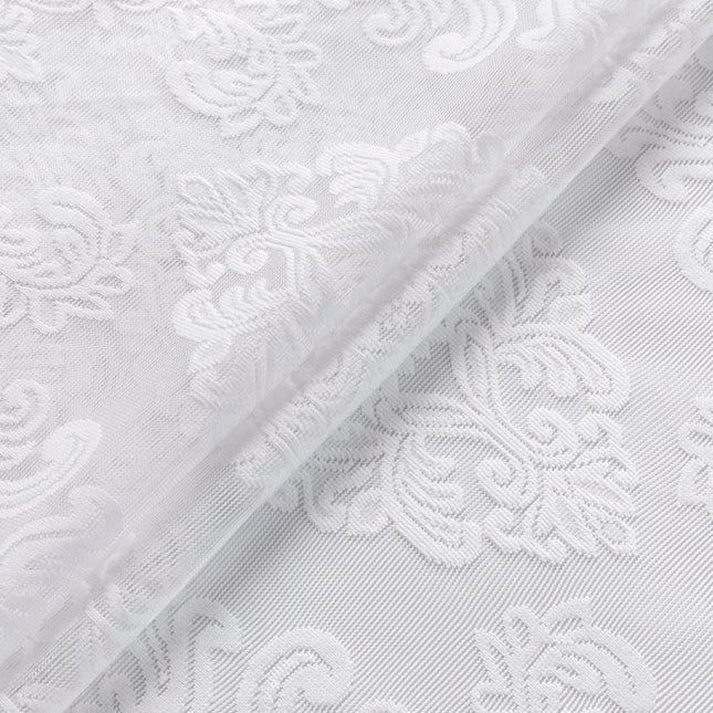 Elegant tyllgardin med barokk jacquardmønster