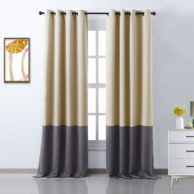 Tofarget mørkleggingsgardin i moderne design