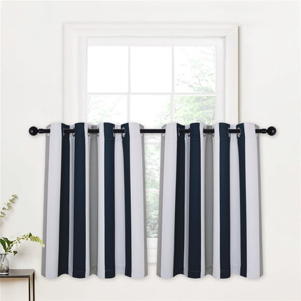 Kort mørkleggingsgardin med fargerike striper