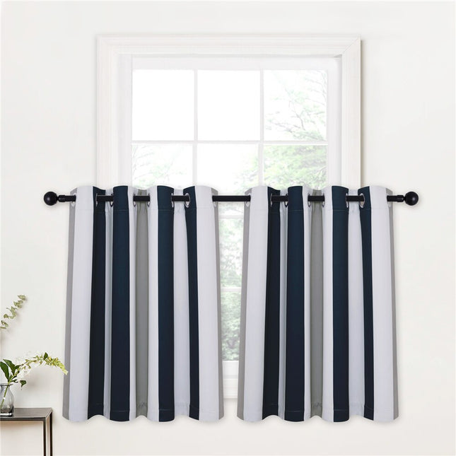 Kort mørkleggingsgardin med fargerike striper